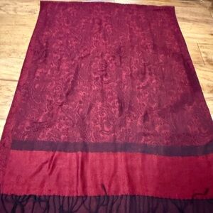 Black and Red Paisley Scarf